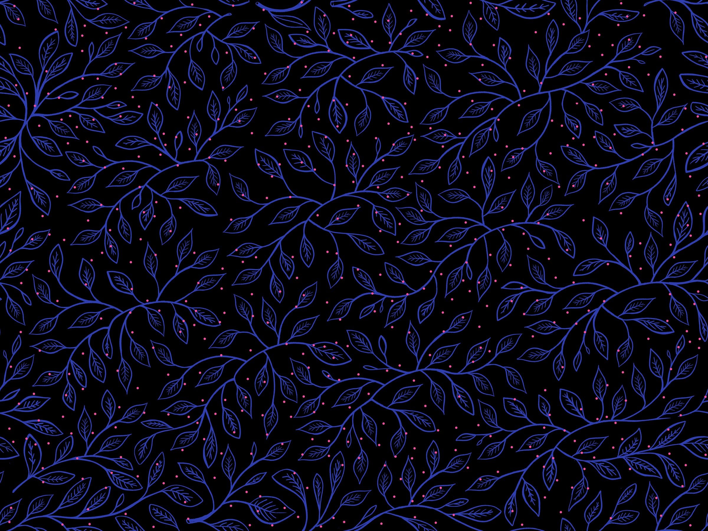 Glow Garden - Leaves - Black