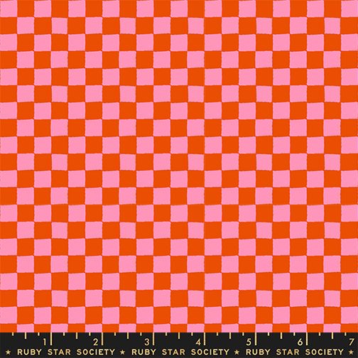 1-800-Calico - Block Print - Warm Red