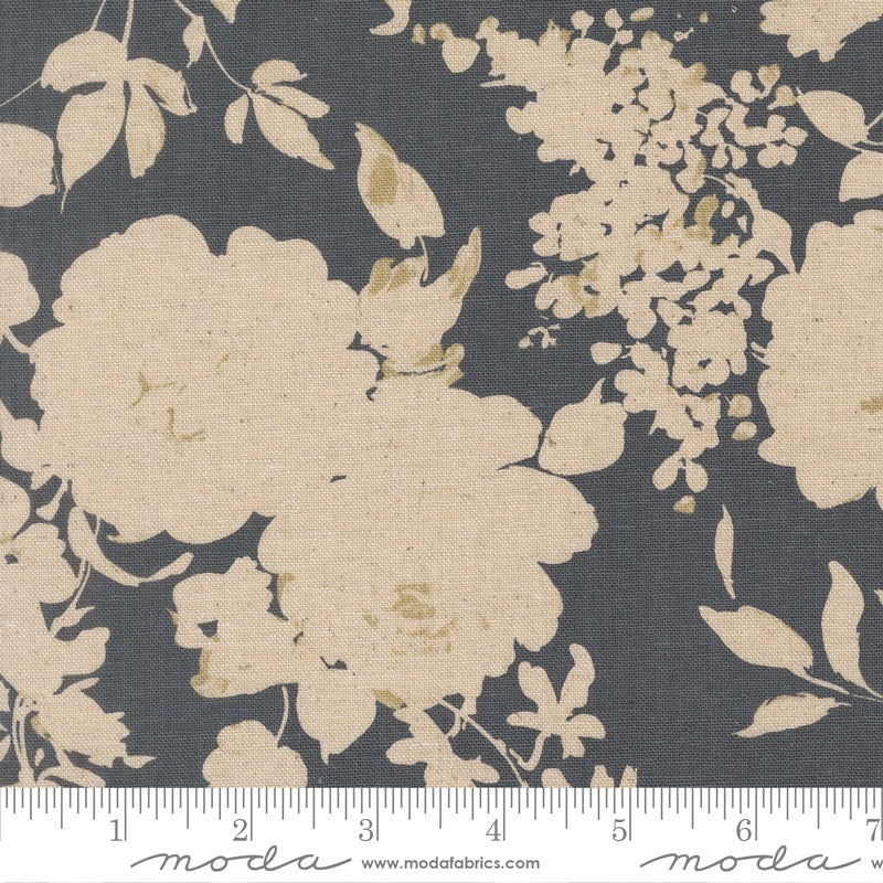 Arabesque Mochi Linen - Whisper Floral in dusk