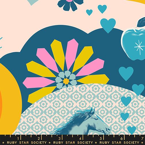 Ruby Star Society Best Day Ever - Floral horse - Teal