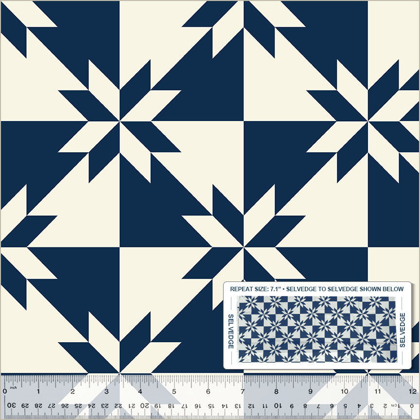 Windham Fabrics Perfect Points - Hunter Star in Indigo