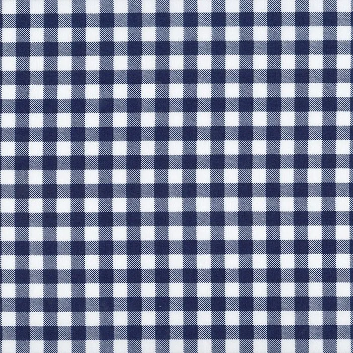 Sevenberry Cotton Printed Cloth - Printed gingham navy