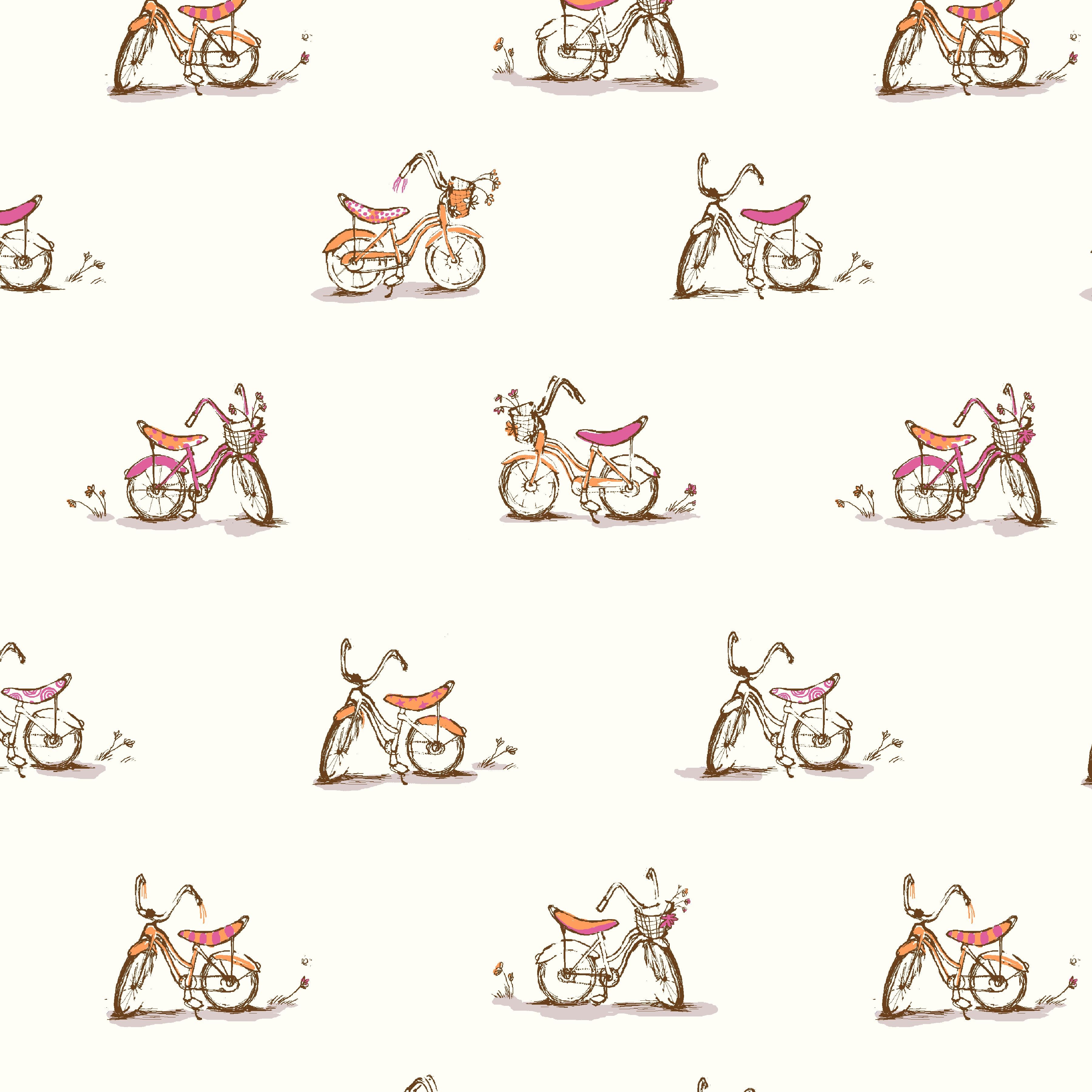 Heather Ross Favourites - Dream Bike - White