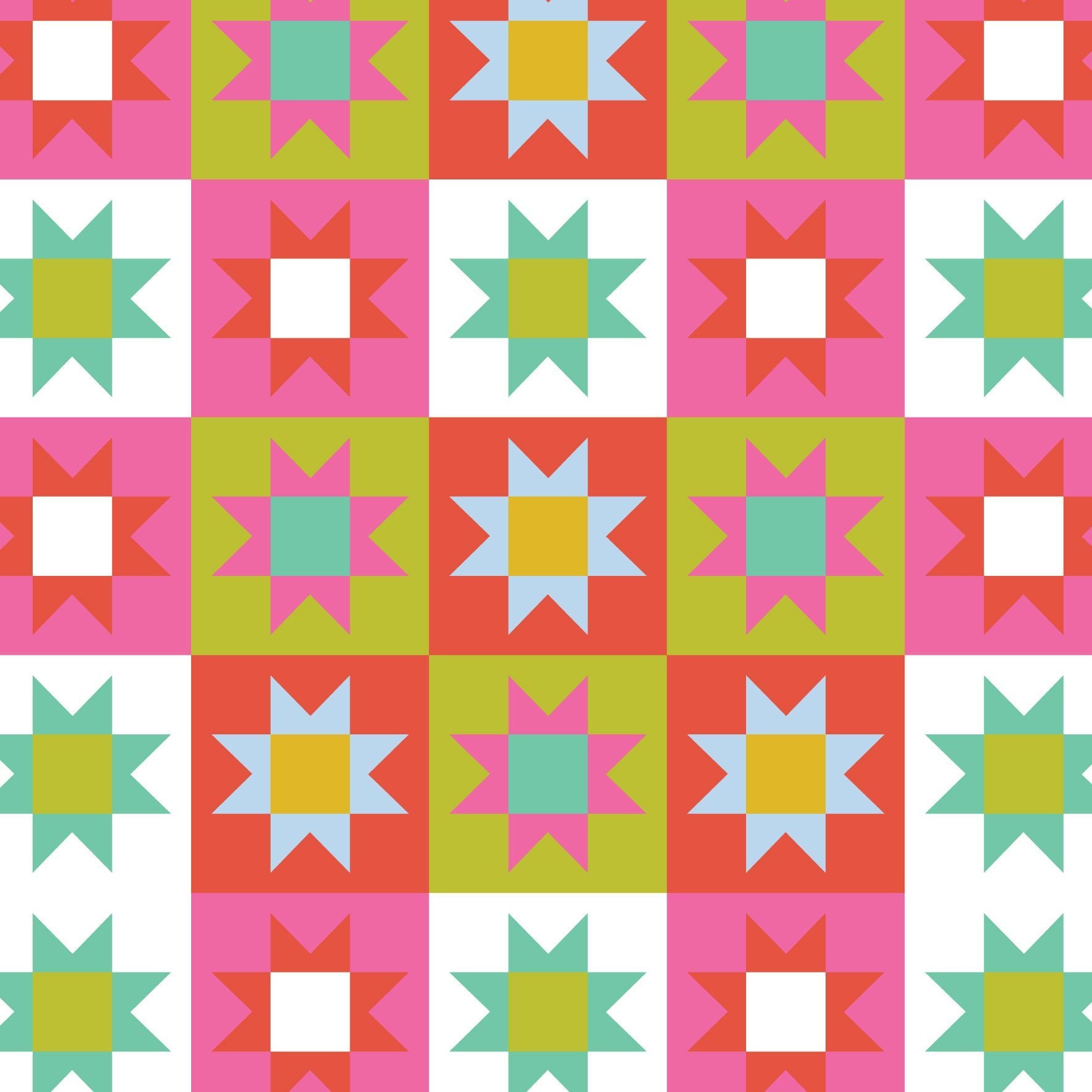 Deck The Halls - Patchwork Stars END OF BOLT