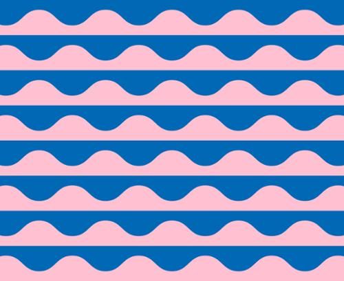 Groove - Wavy Border in Cotton Candy