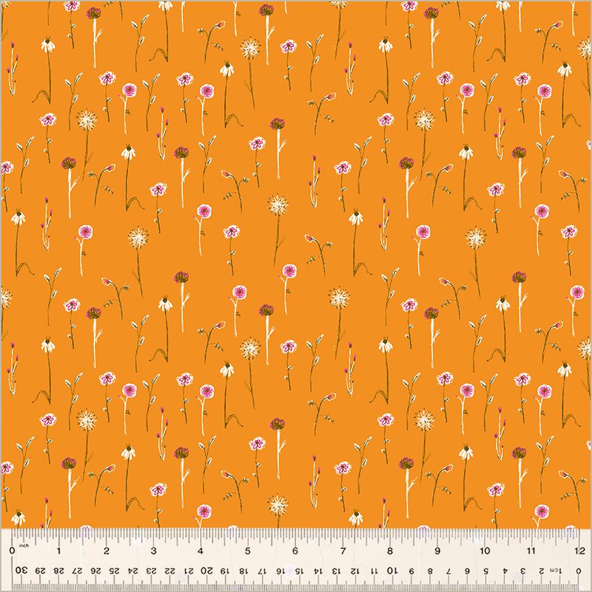 Heather Ross - Studio Edit - Wildflower - Orange