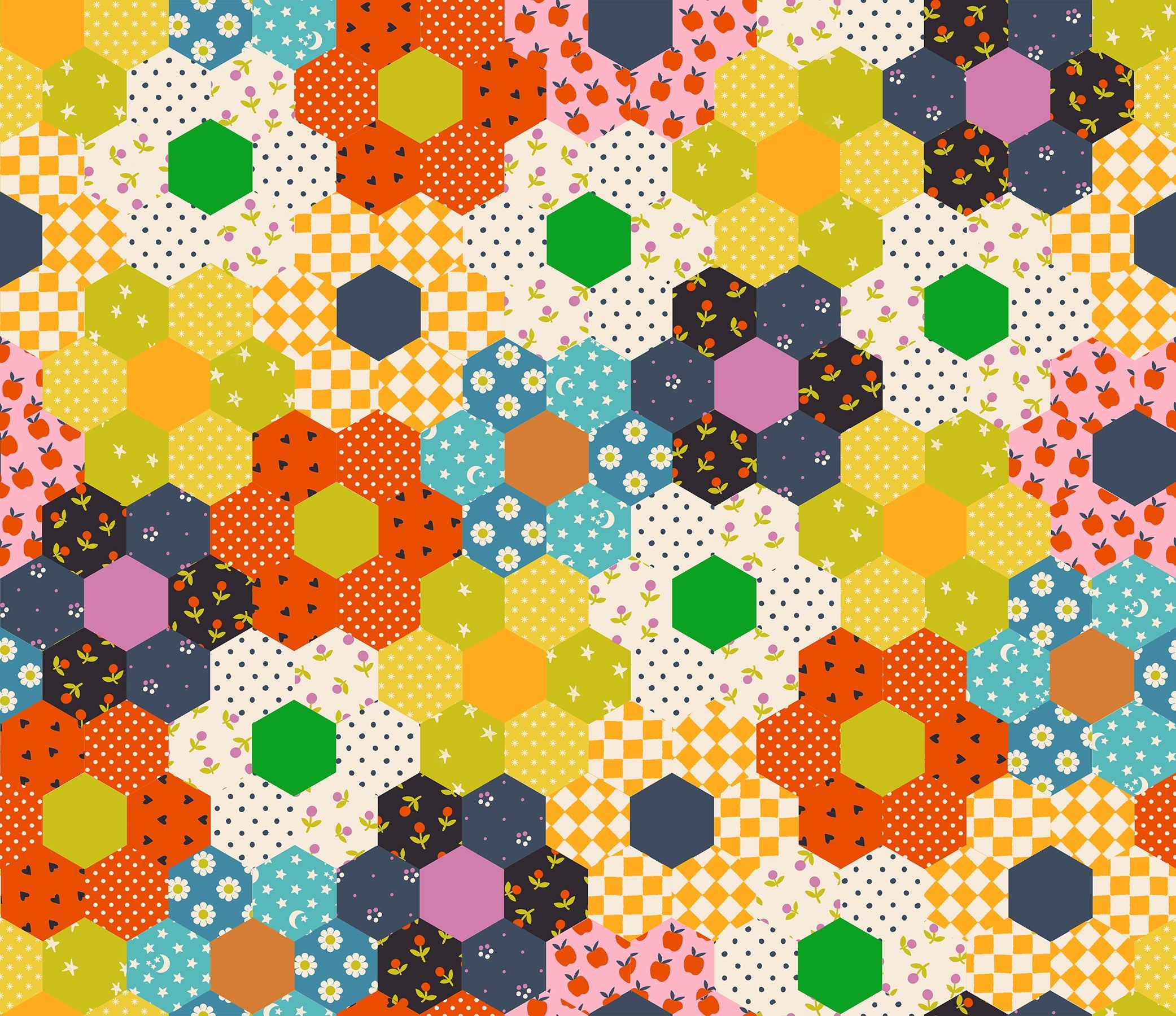 Ruby Star Society Catnap - Flower Garden- Warm Red