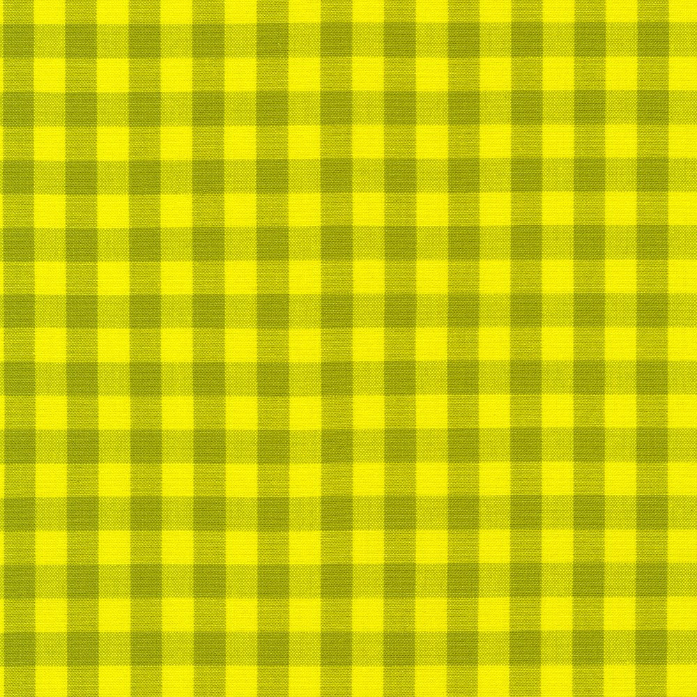 Kitchen Window Wovens - Elizabeth Hartman - Half Inch Gingham in chartreuse