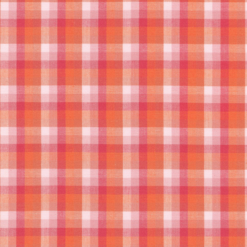 Kitchen Window Wovens - Elizabeth Hartman - Windowpane Plaid in sienna