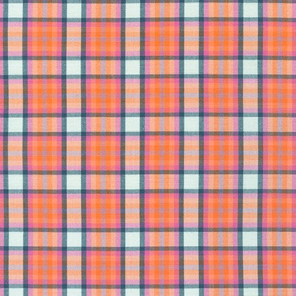 Kitchen Window Wovens -Kitchen Plaid in salmon