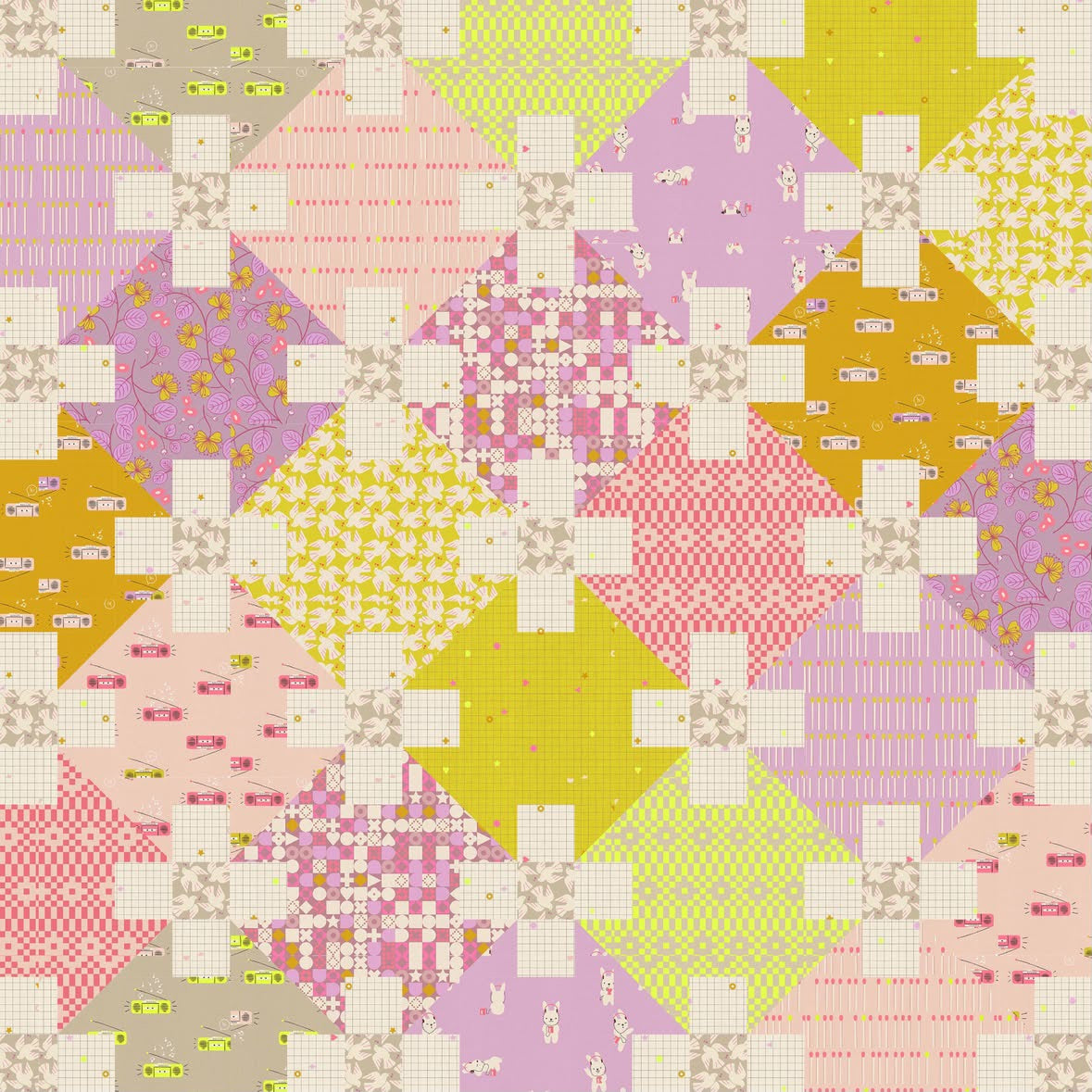 Balderdash Quilt Kit in Lofi Linen