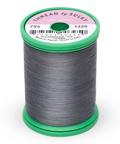 Cotton and Steel Thread by Sulky -  Dark Nckle Grey