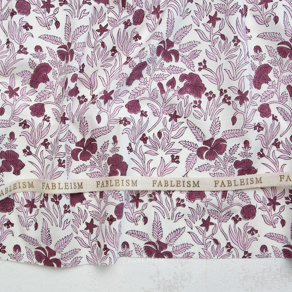 Fableism Indian Block Prints: Cottage - Purple Cozy Floral