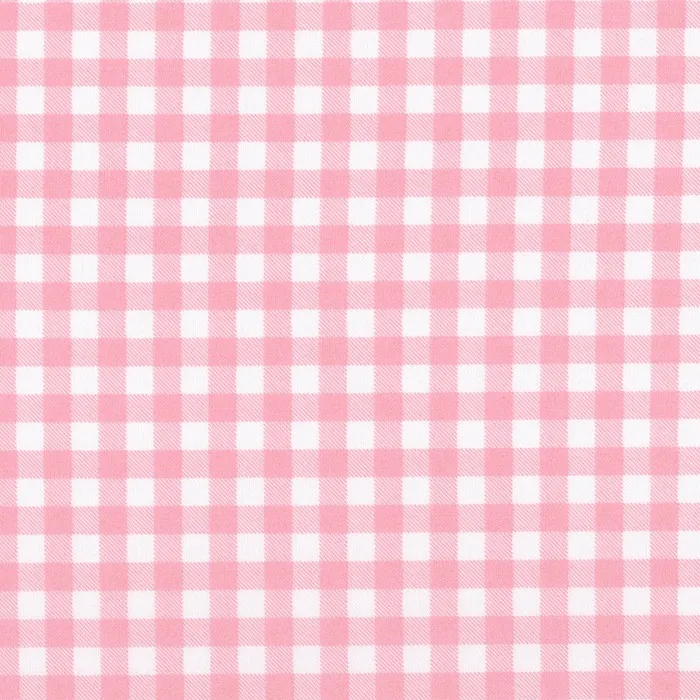 Sevenberry Cotton Printed Cloth - Printed gingham pink