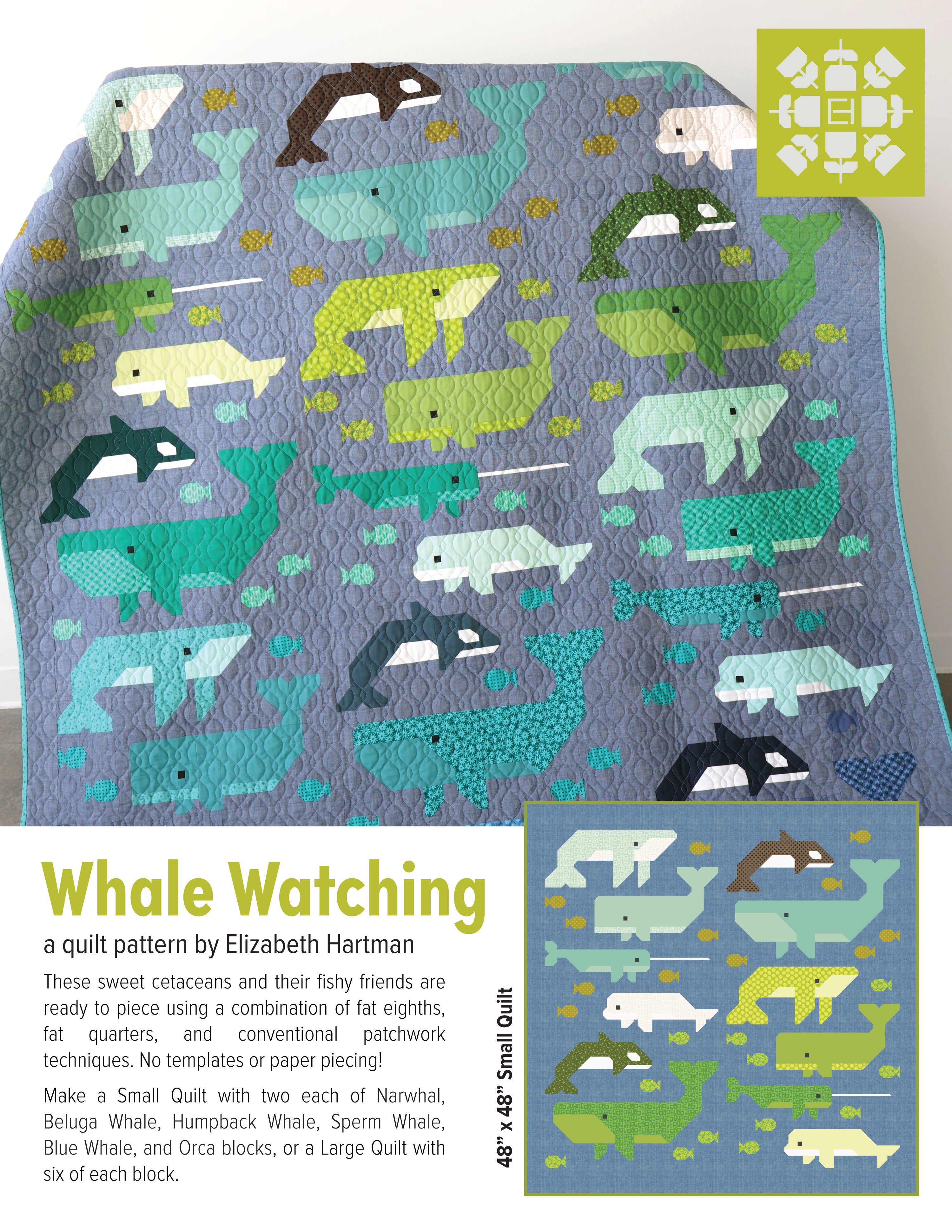 Elizabeth Hartman Whale Watching Quilt Pattern
