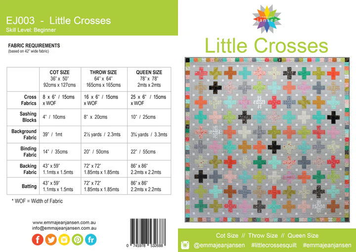 Emma Jean Janson - Little Crosses quilt pattern