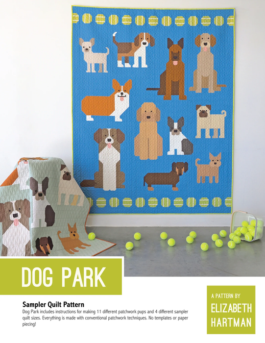 Elizabeth Hartman - Dog Park sampler quilt kit