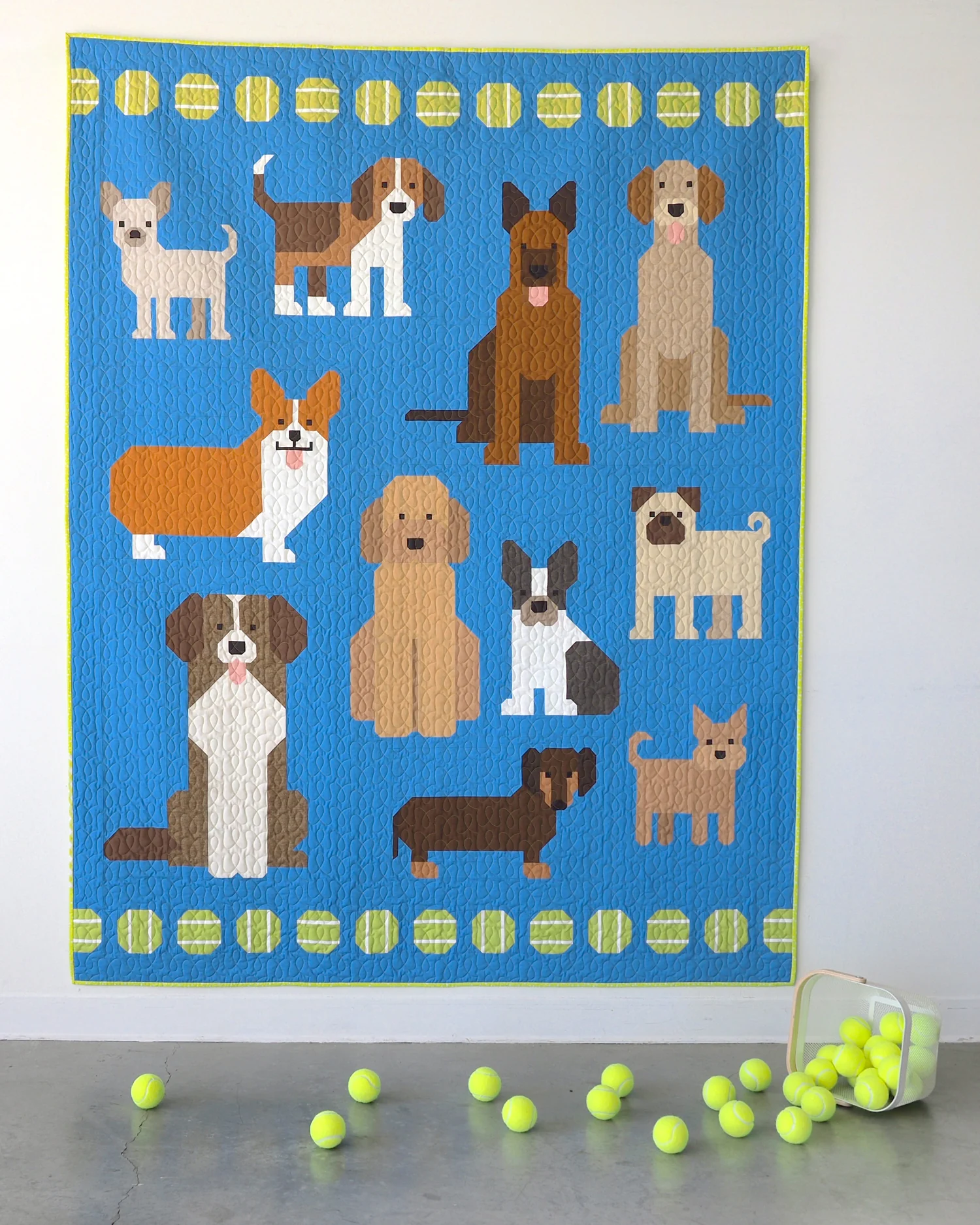 Elizabeth Hartman - Dog Park sampler quilt kit