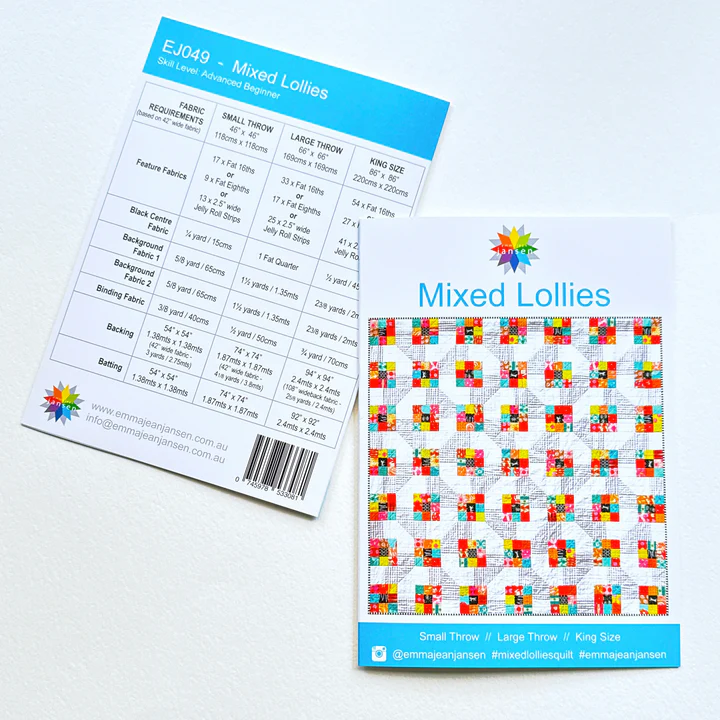 Emma Jean Jansen's Mixed Lollies cover quilt kit