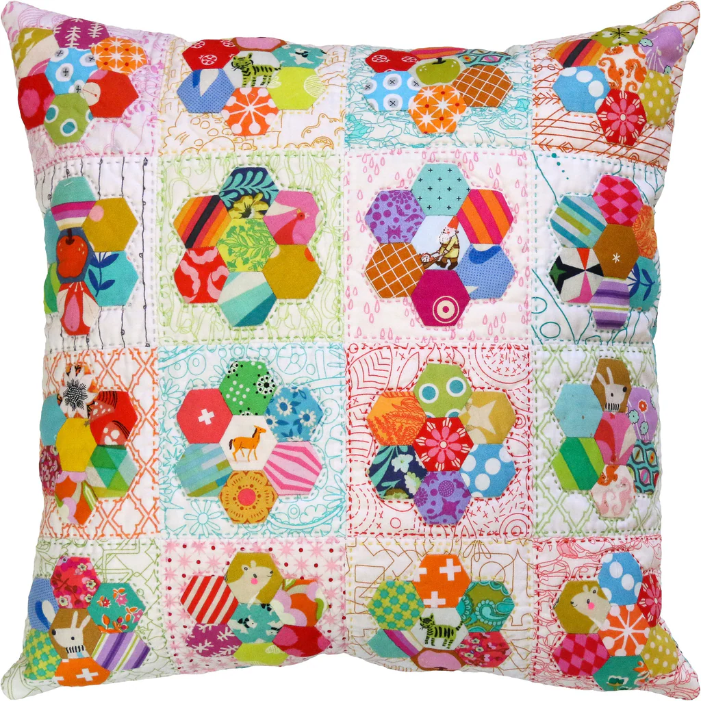 Emma Jean Janson - Tussie Mussie cushion pattern with papers & template