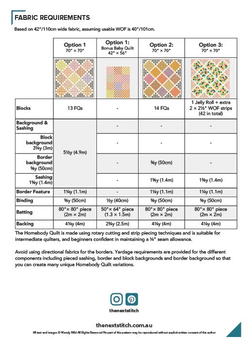 The Next Stitch - Homebody Quilt - digital pattern