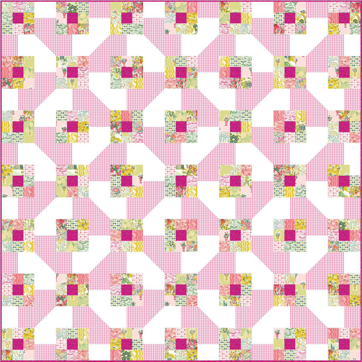 Mixed Lollies quilt kit in Liberty florals