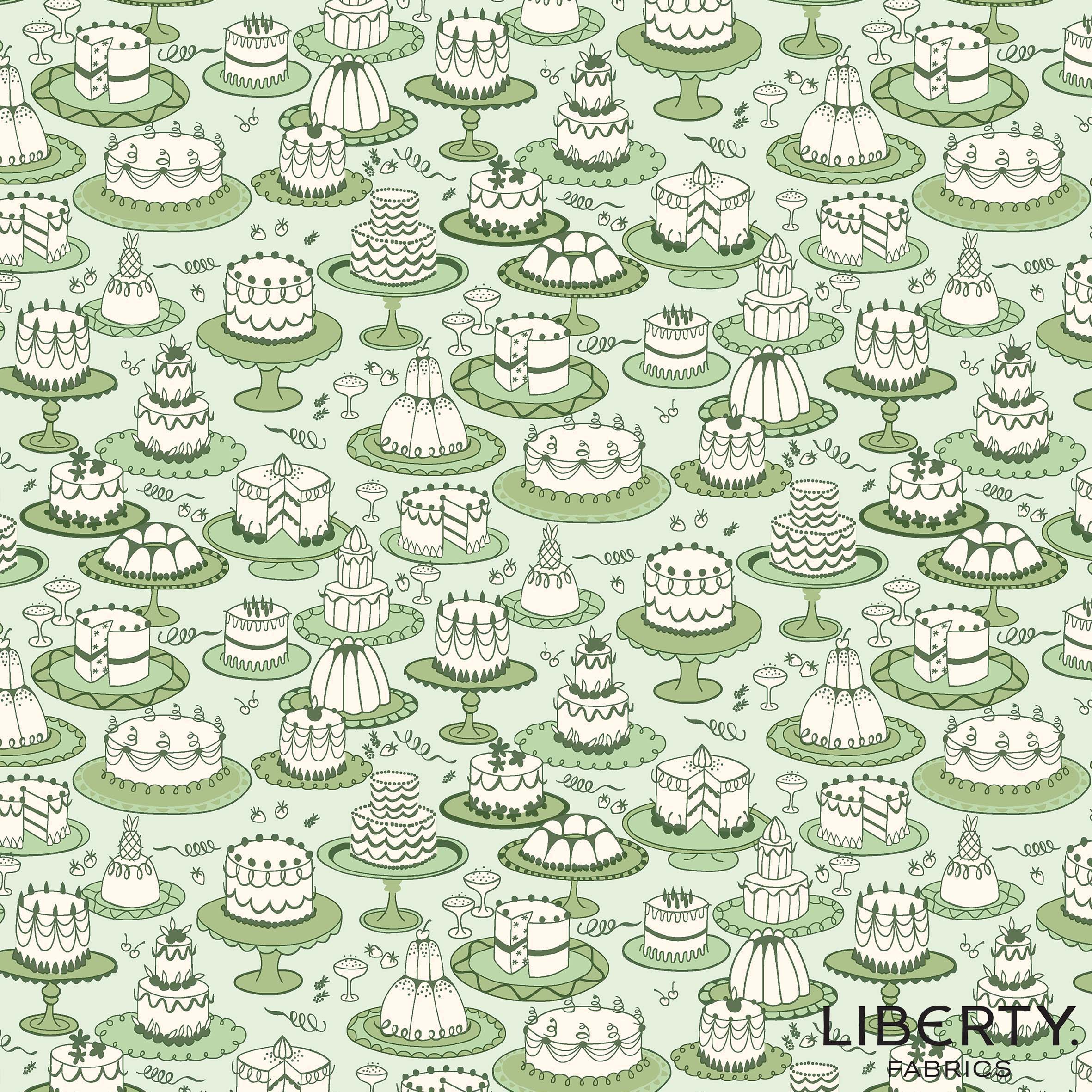 Liberty - Garden Party - Afternoon Tea in green