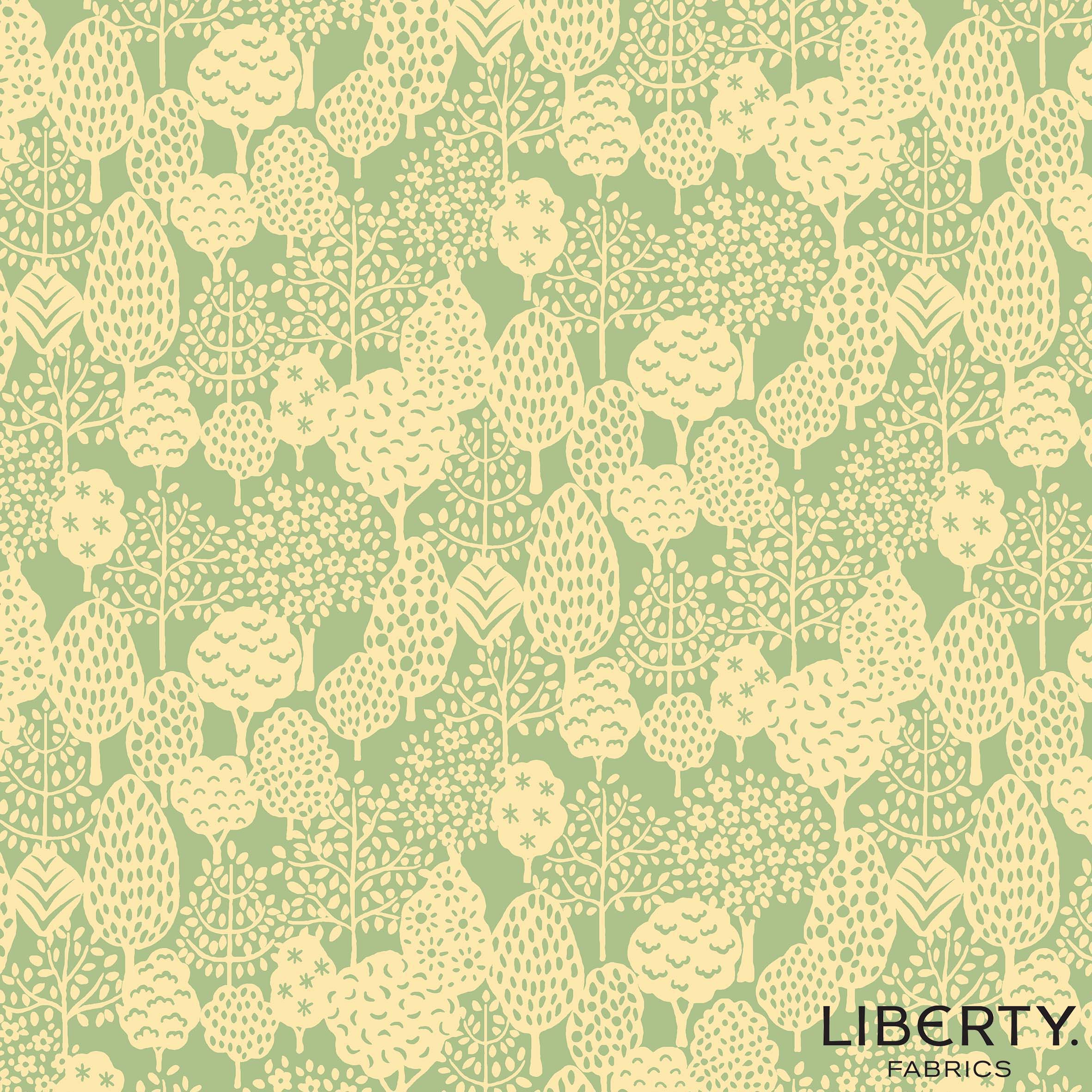 Liberty - Garden Party - Woodland Silhouttes in green