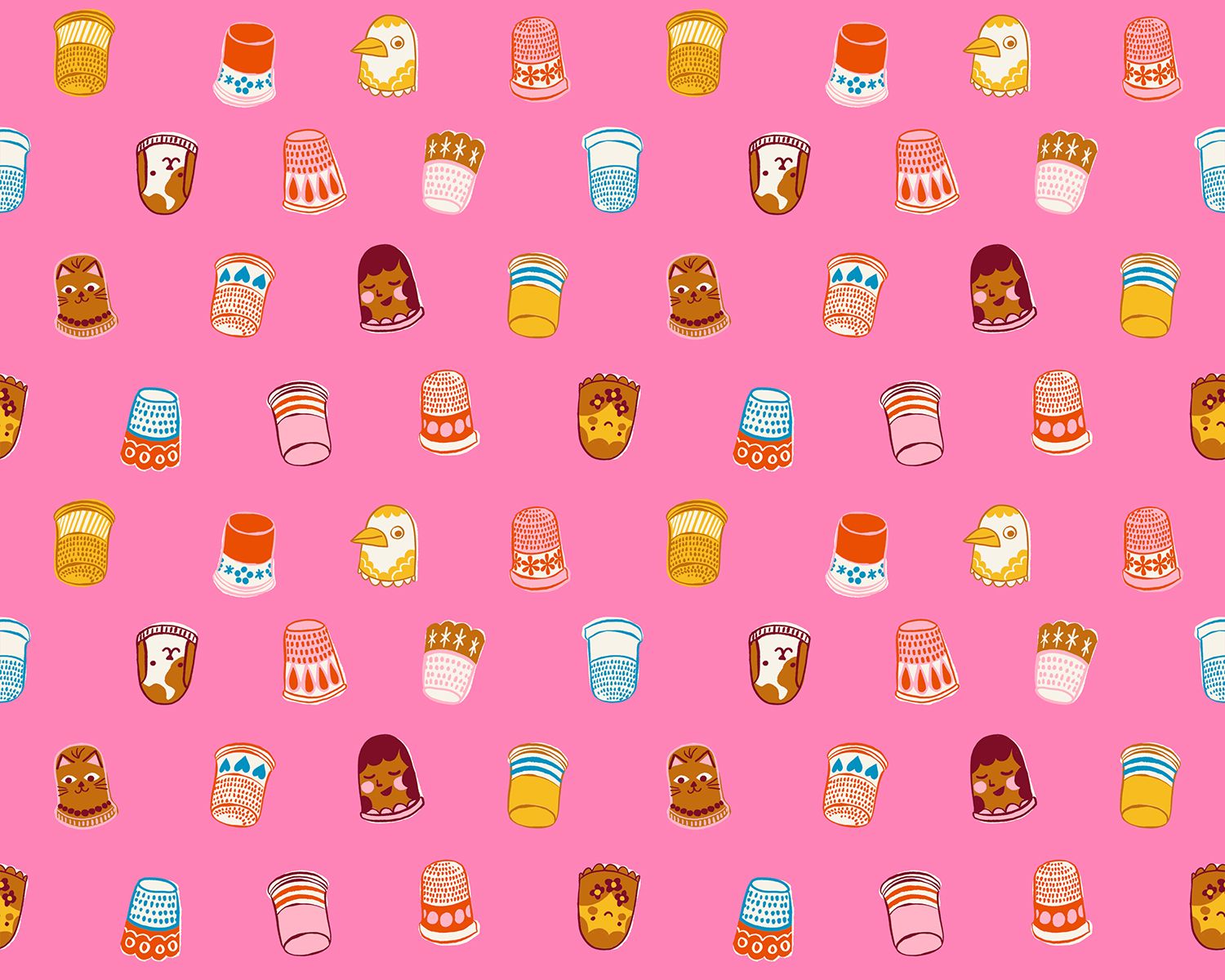 1-800-Notion - Thimbles - Flamingo