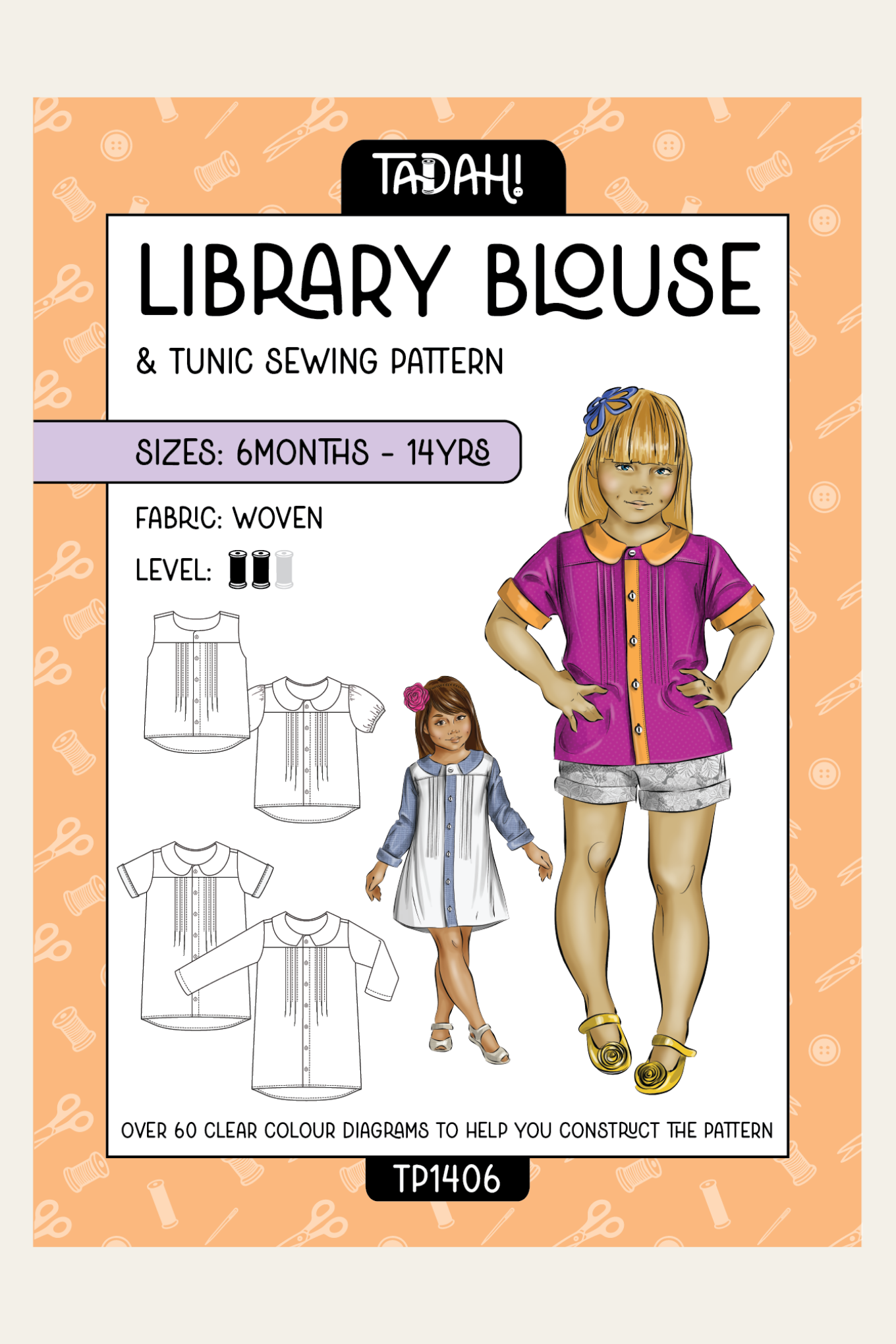 Tadah Patterns - Library Blouse and Tunic Pattern