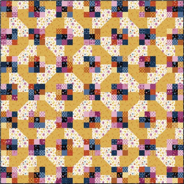 Mixed Lollies quilt kit in Birdie