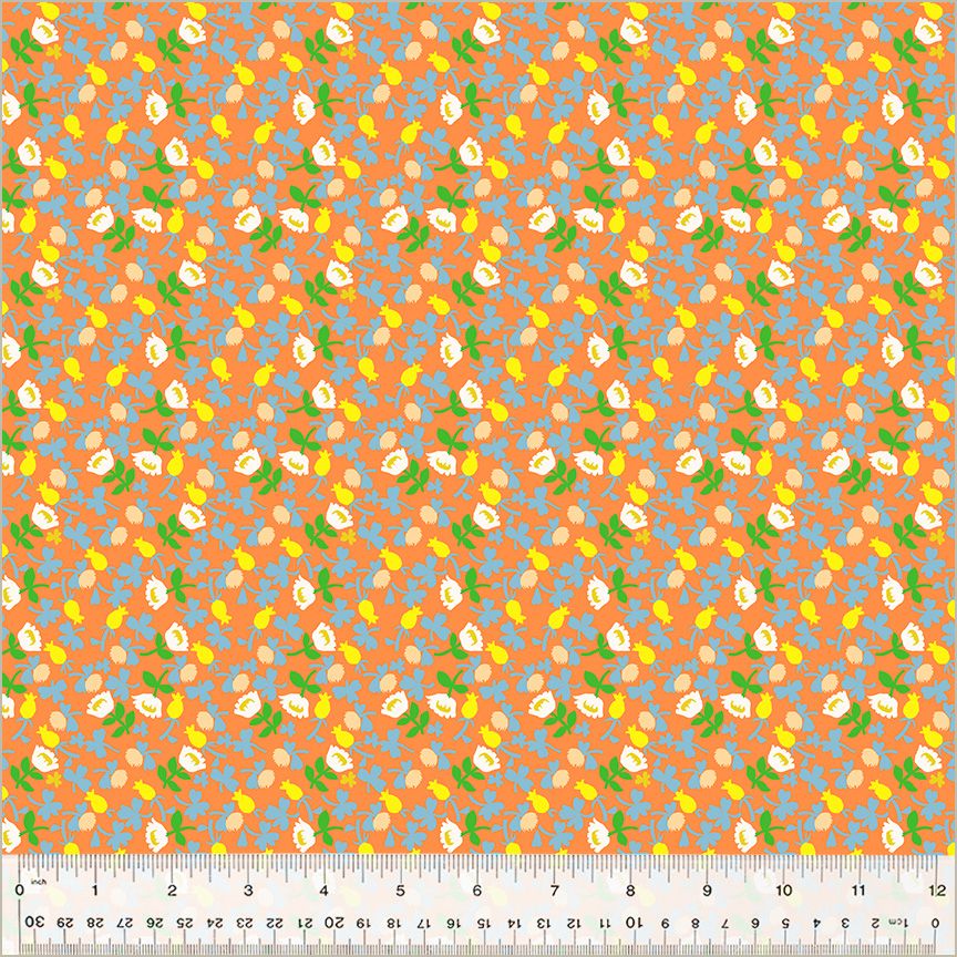 Heather Ross - Studio Edit - Calico Floral - Orange