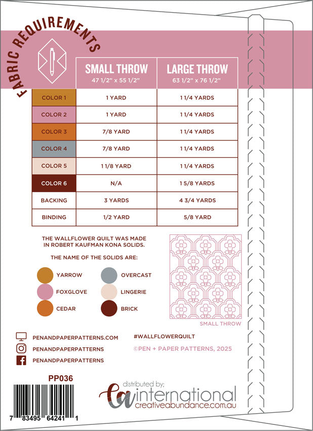 Pen + Paper Patterns - Wallflower Quilt Pattern