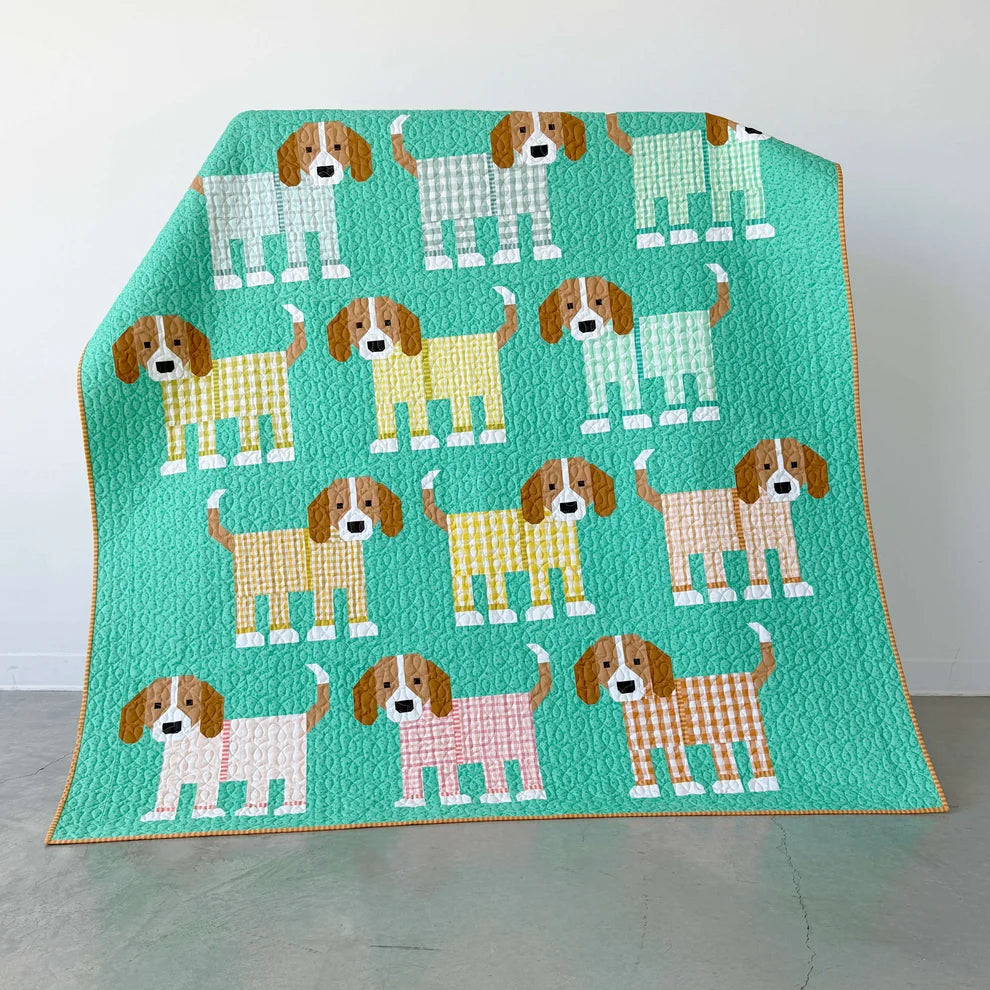 Elizabeth Hartman Pups in Pajamas Quilt & Pillow Pattern