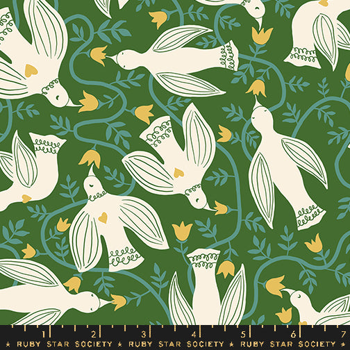 Jen Hewett - Endpaper Hummingbirds in Sarah green