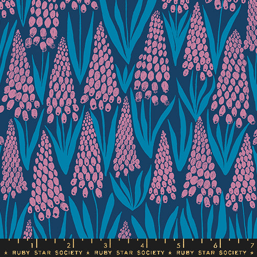 Jen Hewett - Endpaper- Muscari in bluebell