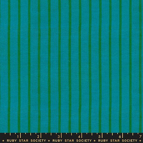 Mystic Fable - Warp & Weft - Apron Stripe - Dark Turquoise