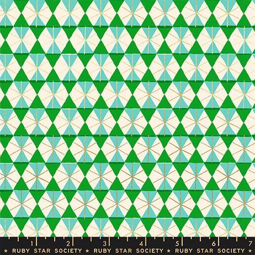 Merry Happy - Happy Hexie - Metallic - Verdant