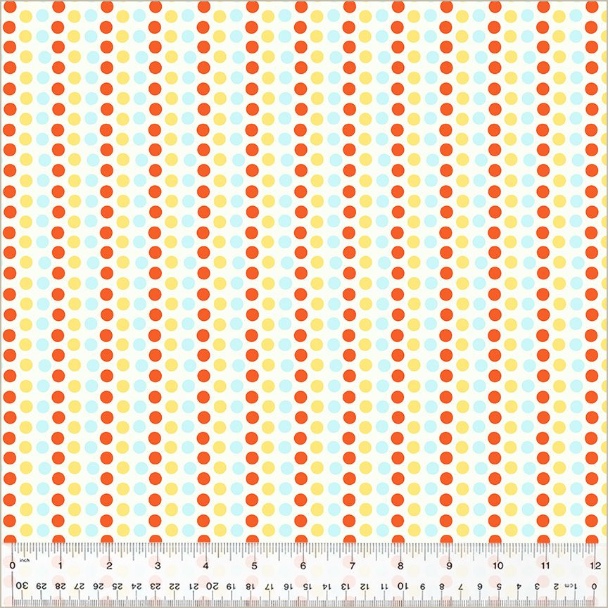 Heather Ross - Studio Edit - Dots - Blue and Yellow