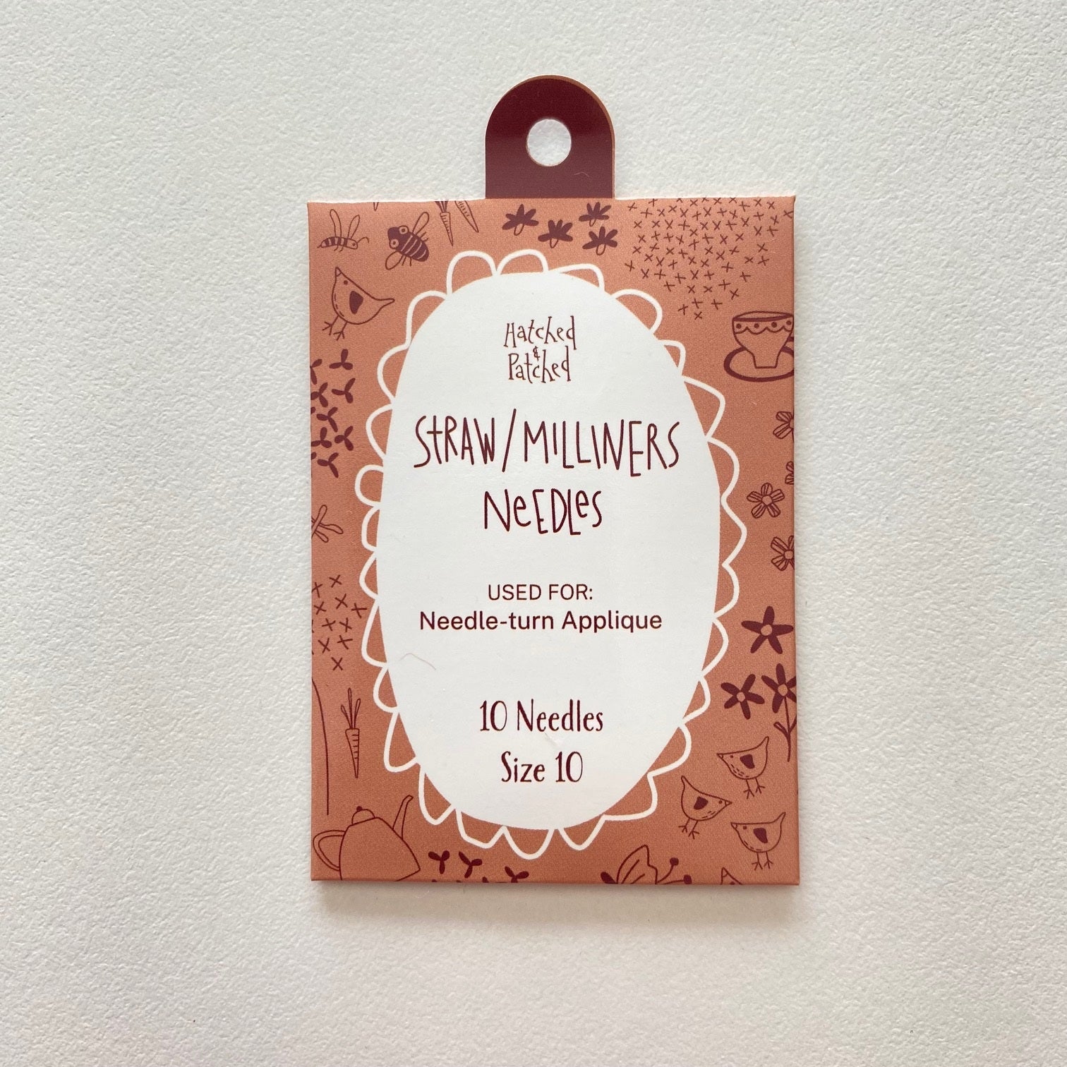 Hatched & Patched- Straw/Milliners Needles - size 10