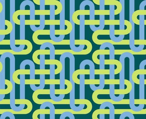 Groove - Intertwining in Verdant Green