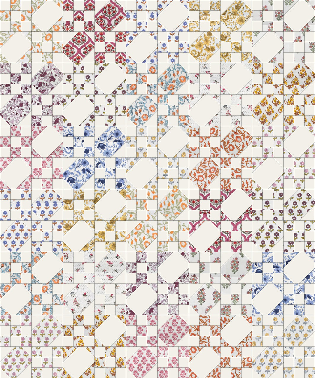McNeils Quilt - Fabric-Only Kit in Indian Block Prints