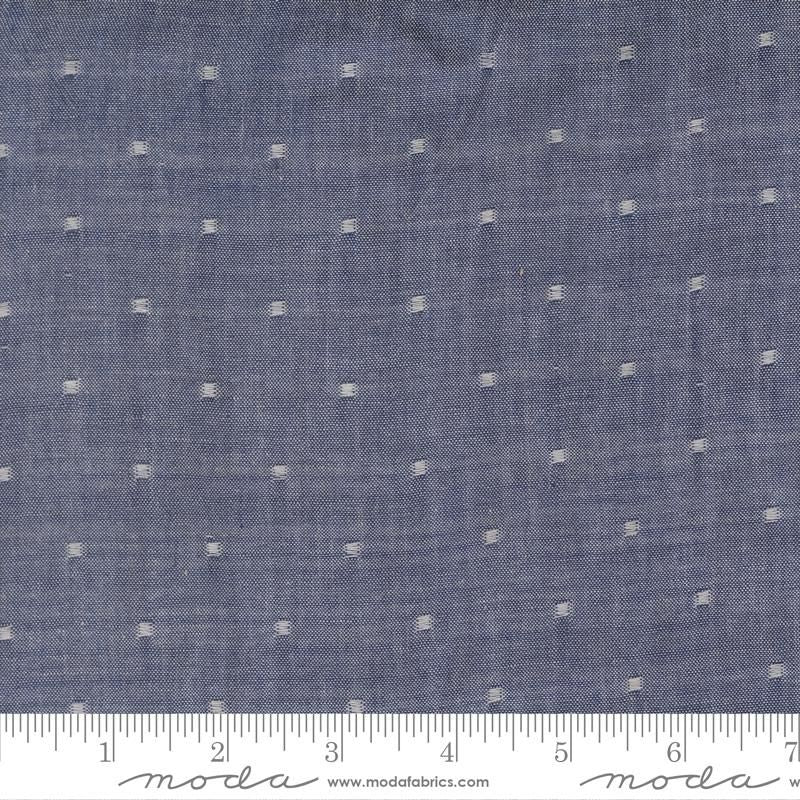 Summer Solstice Wovens - Nautical Blue Dobby Dot
