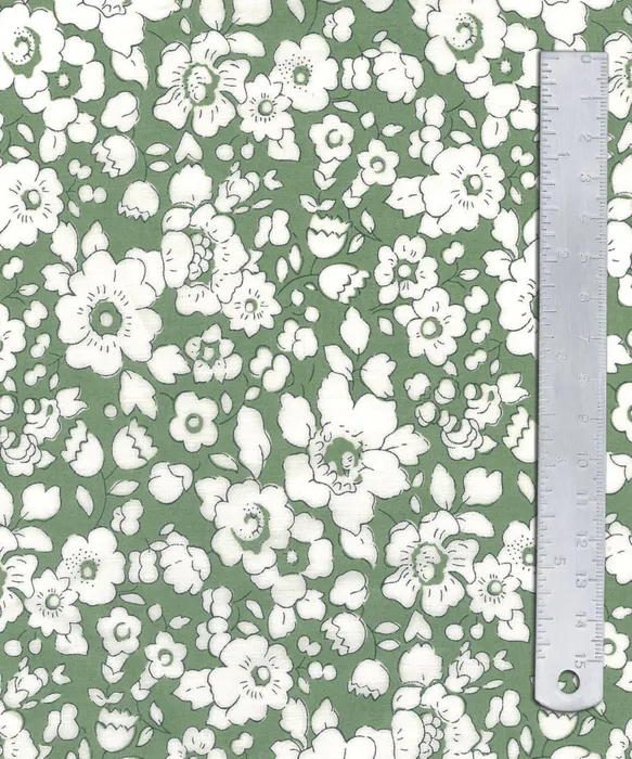 Liberty Lawn Betsy Boo Bespoke 2GZ Green and White