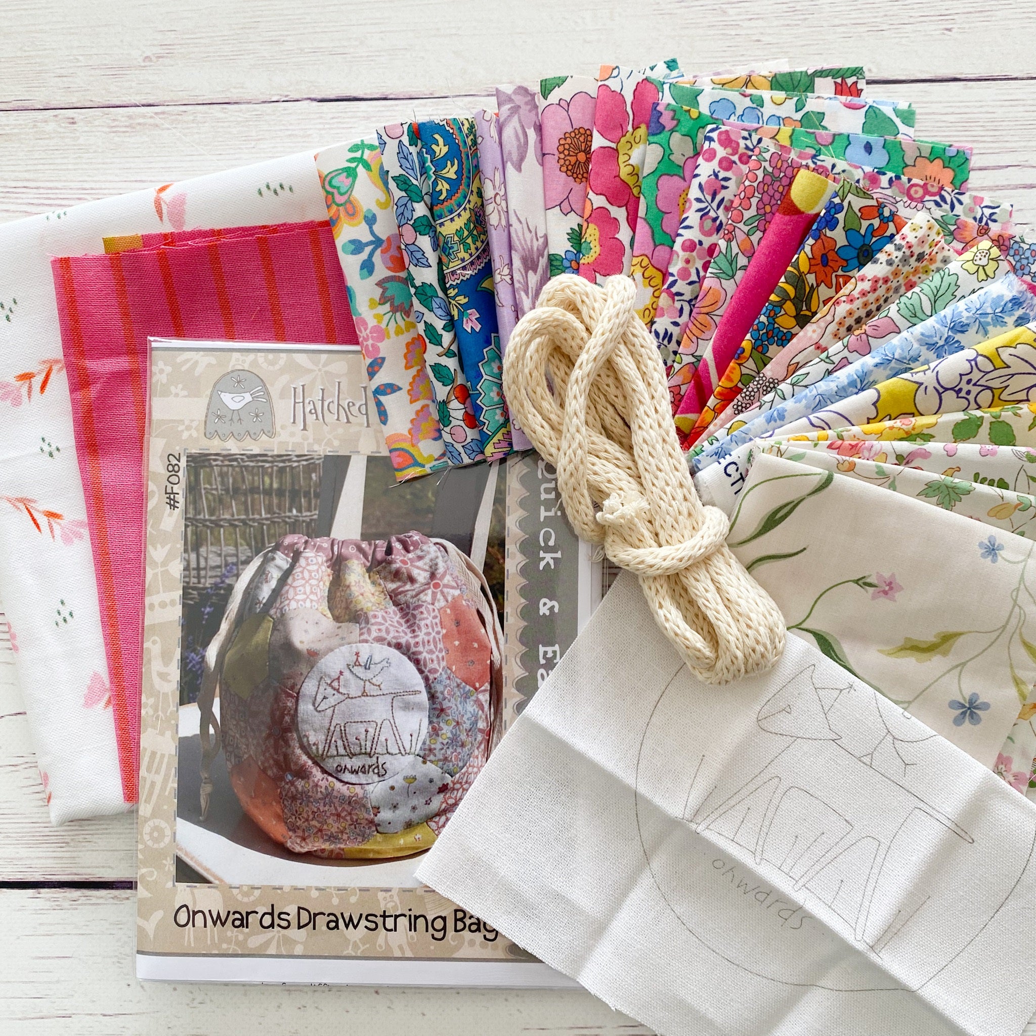 Onwards Drawstring Bag kit in Liberty