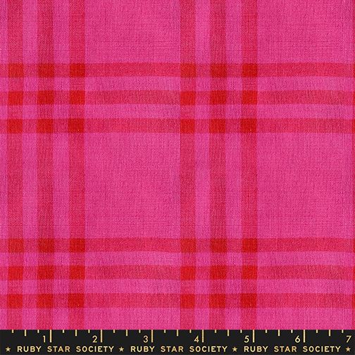 Mystic Fable - Warp & Weft - Horizon Plaid - Vivid Pink