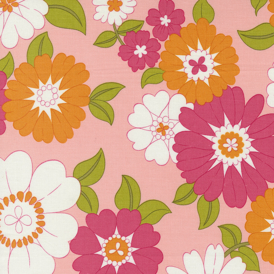 Flower Power - Zinnia Patch in pink