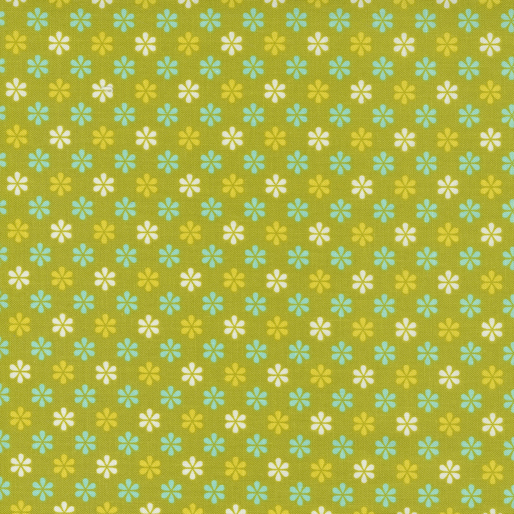 Flower Power - Daisy Dots on green