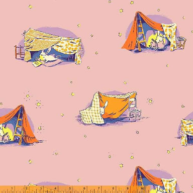 Heather Ross - Lucky Rabbit - Quilt Tent in lilac END OF BOLT