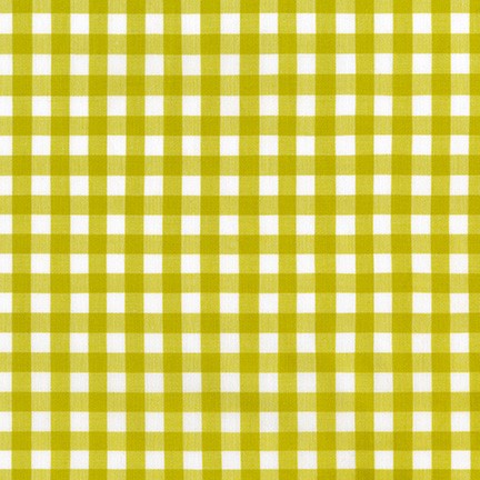Kitchen Window Wovens - 1/2 inch gingham in Pickle